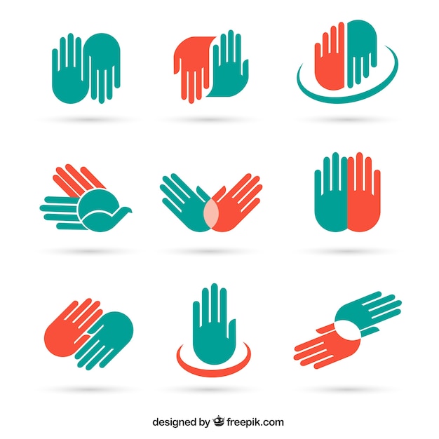 Vector hand pictogrammen en symbolen