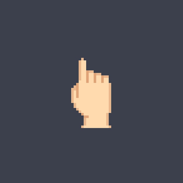 hand pointer in pixel art style