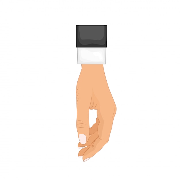 Hand in pose. male or female hand in cartoon style