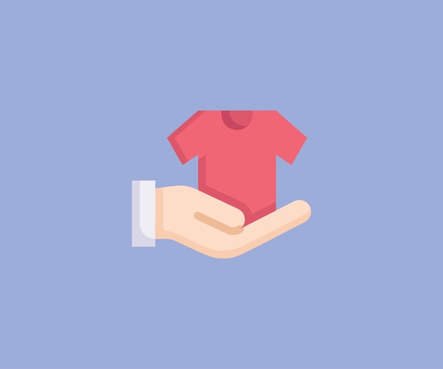 hand receive clothes vector icon design