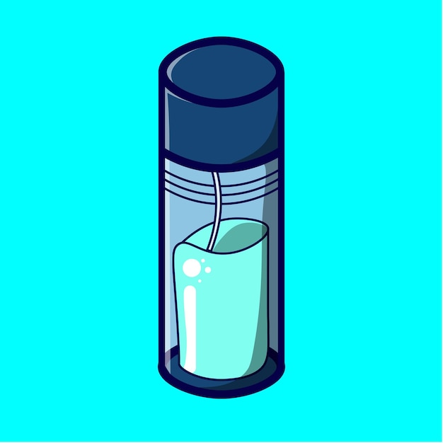 Hand sanitizer cartoon icon illustration Equipment concept isolated premium