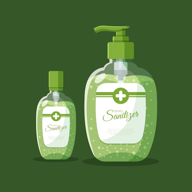 Vector hand sanitizer in flat design