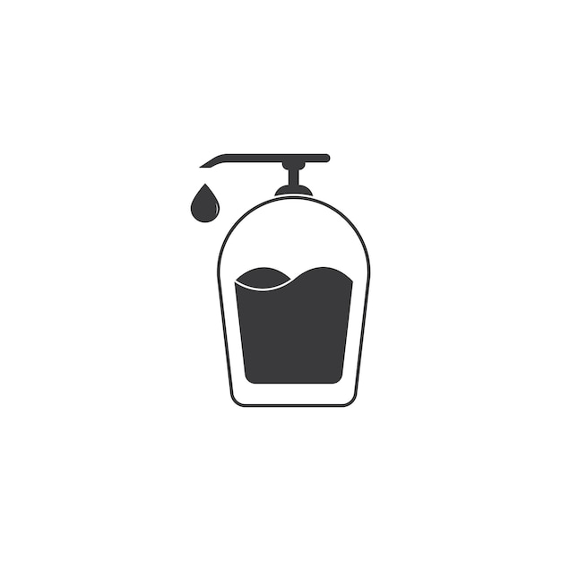 Hand sanitizer logo and icon vector illustration