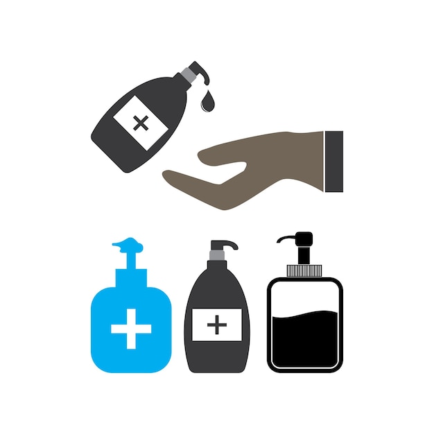 Vector hand sanitizer logo