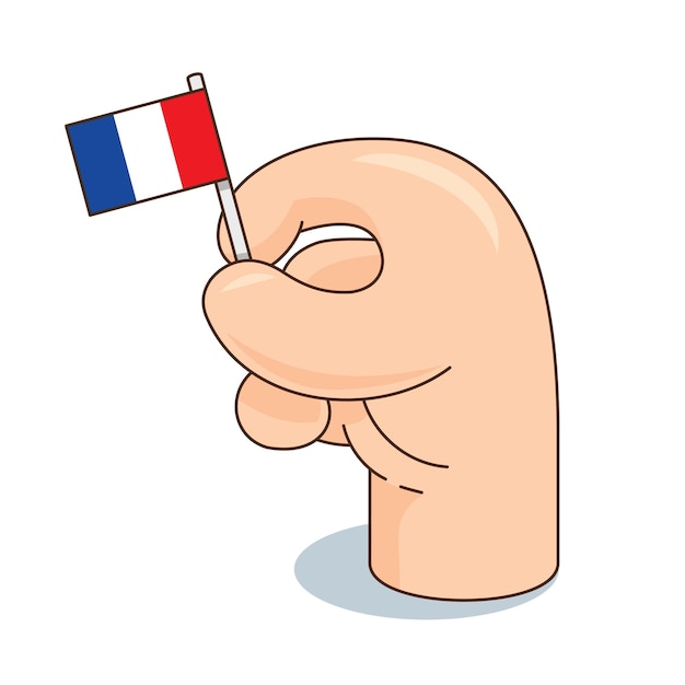 Vettore hand save france flag lined graphic style illustration vector graphic