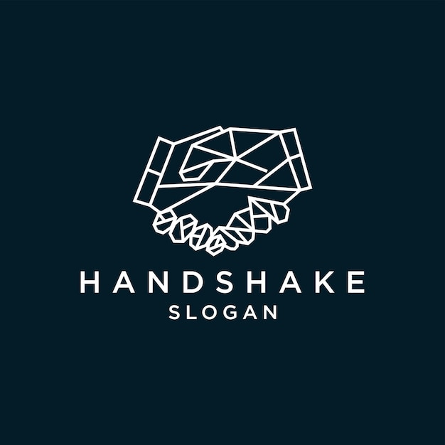 Hand Shake logo design icon template