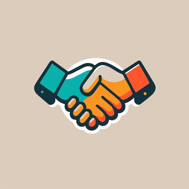 Hand shake logo handshake icon design template simple flat vector