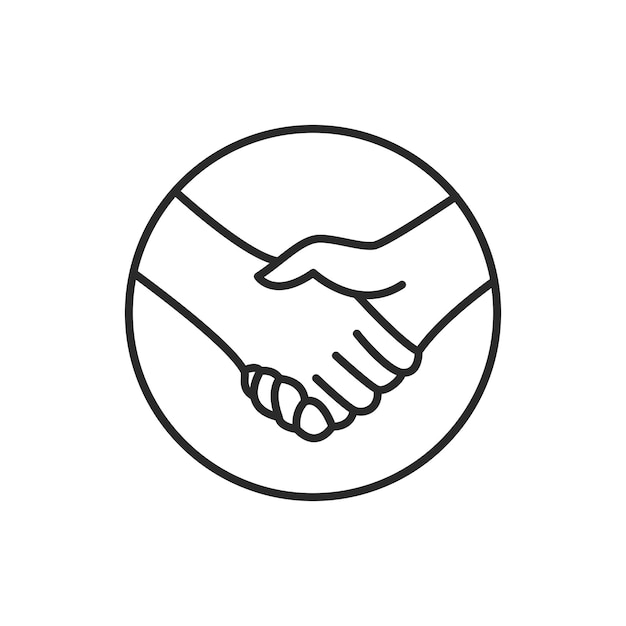 Vector hand shake logo