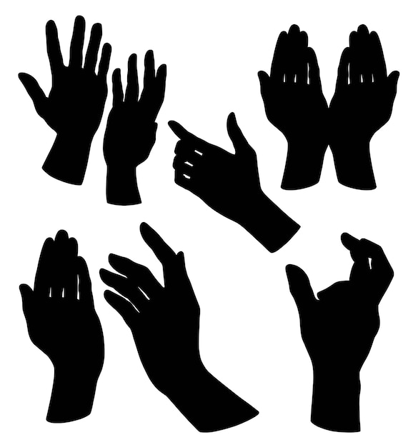 Hand sign silhouette