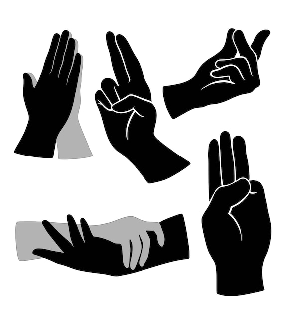 hand sign and symbol silhouette