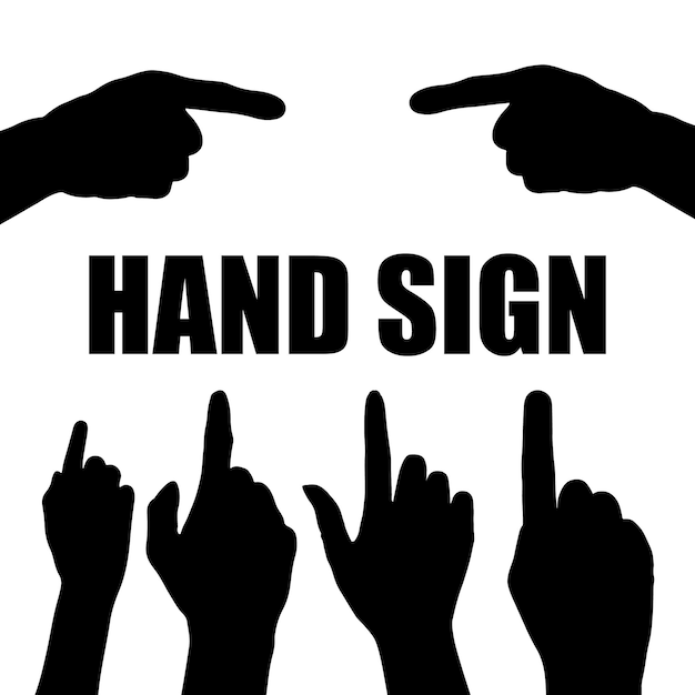 Hand sign vector