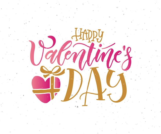 Hand sketched Happy Valentines Day text as Valentines Day logotype badgeicon Valentines Day po