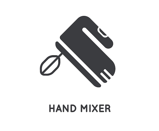 Hand Speed Mixer Vector Element of Glyph Icon Illustratie Klaar voor Print of Plotter Cut