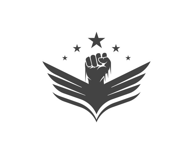 Hand strong vector icon illustration