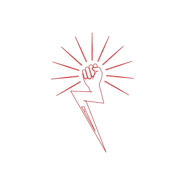 Hand strong vector icon template