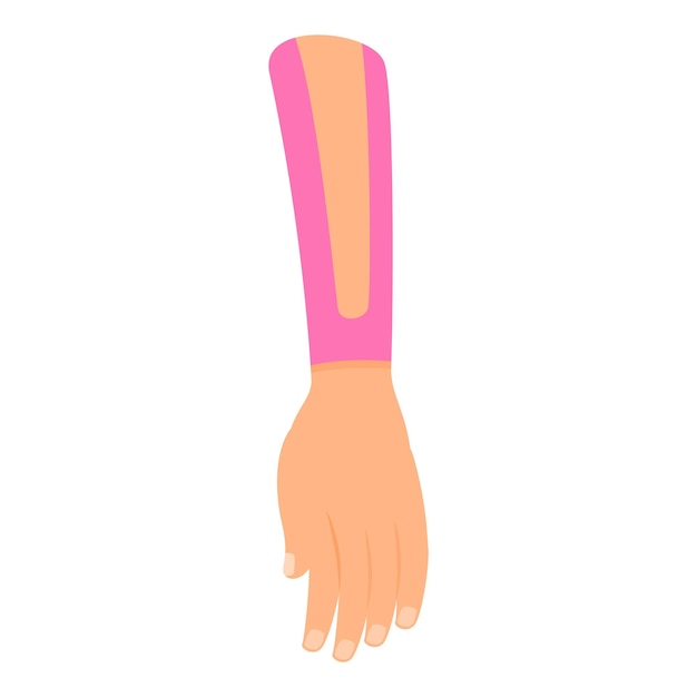 Hand tape element icoon cartoon vector Kinesio medicijn