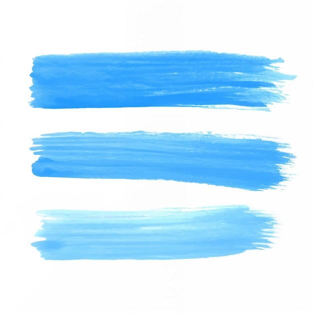 Hand tekenen blauwe penseelstreek aquarel ontwerp
