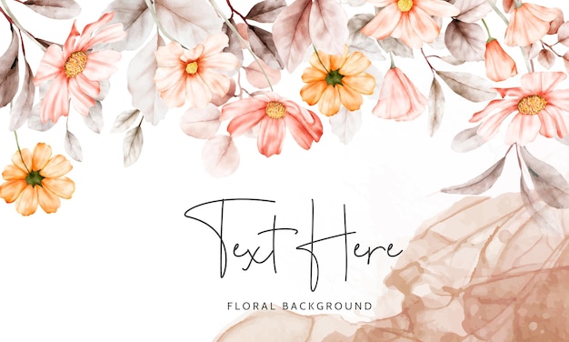 hand tekenen elegante aquarel bloemen achtergrond