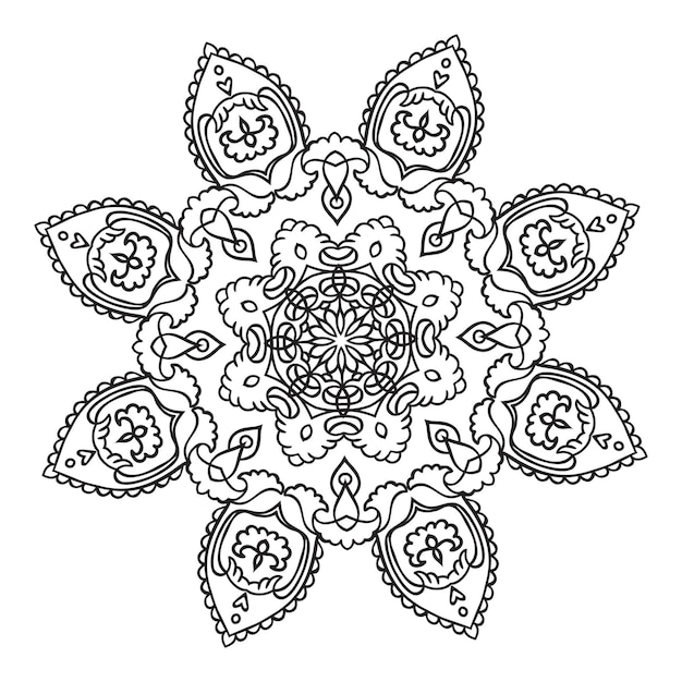 Hand tekenen mandala-element