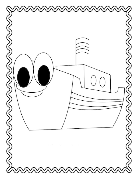 Hand tekenen schip vector