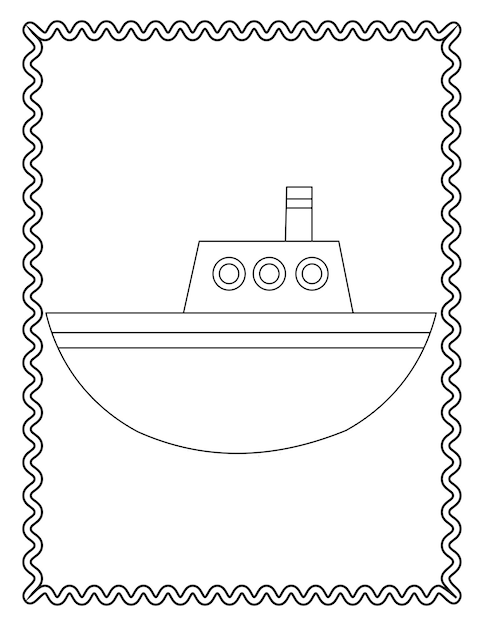 Hand tekenen schip vector