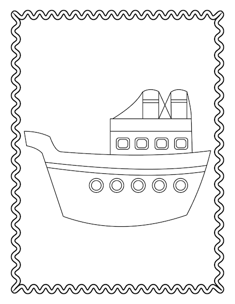 Hand tekenen schip vector