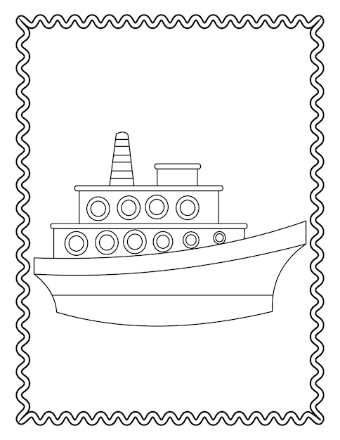 Hand tekenen schip vector