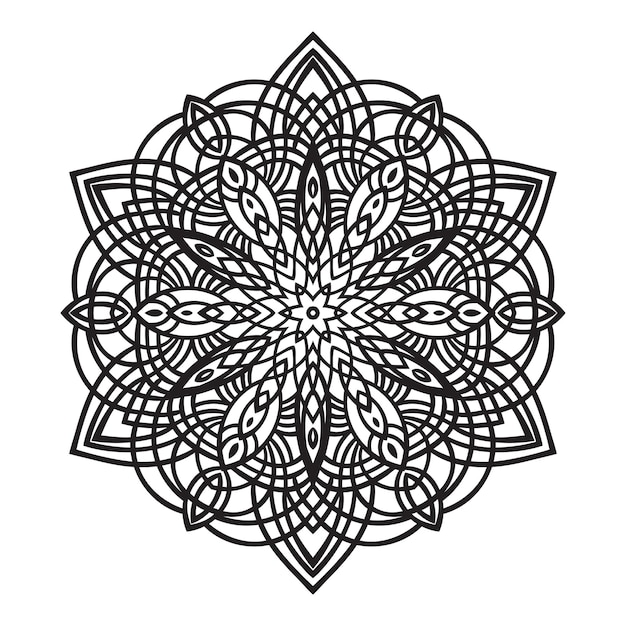 Hand tekenen zentangle mandala-element