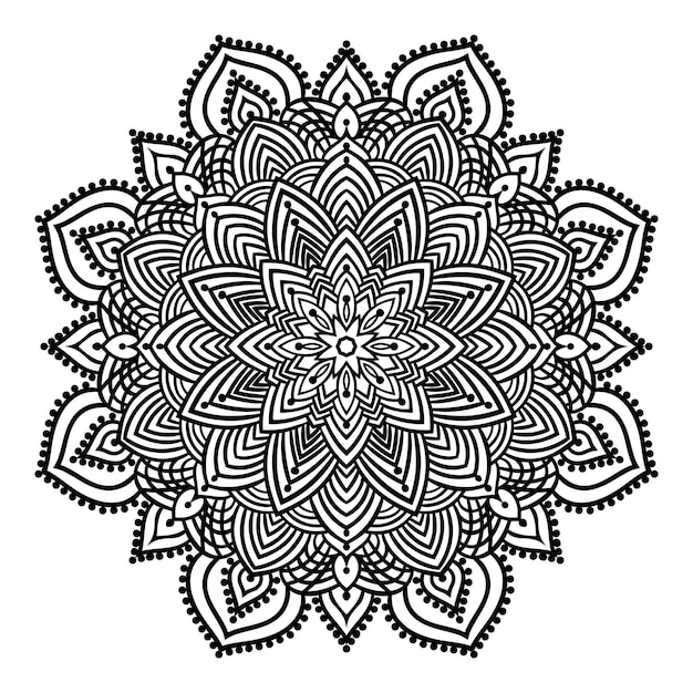 Hand tekenen zentangle mandala-element