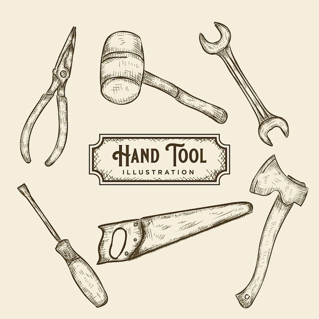 Иллюстрация ручного инструмента
