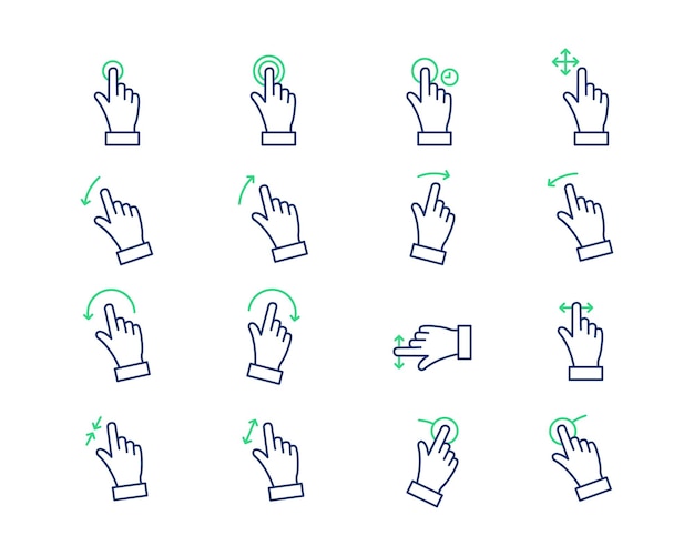 ベクトル 手のタッチのアイコン ベクトル。タッチ アイコン ベクトル