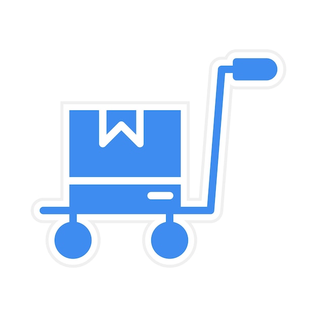 Vector hand trolley icon vector image can be used for supply chain