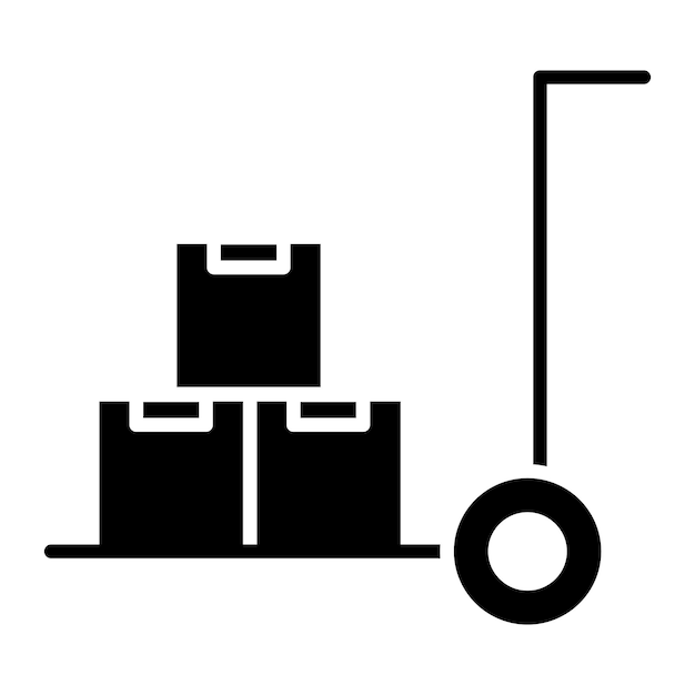 Vector hand trolley vector illustration