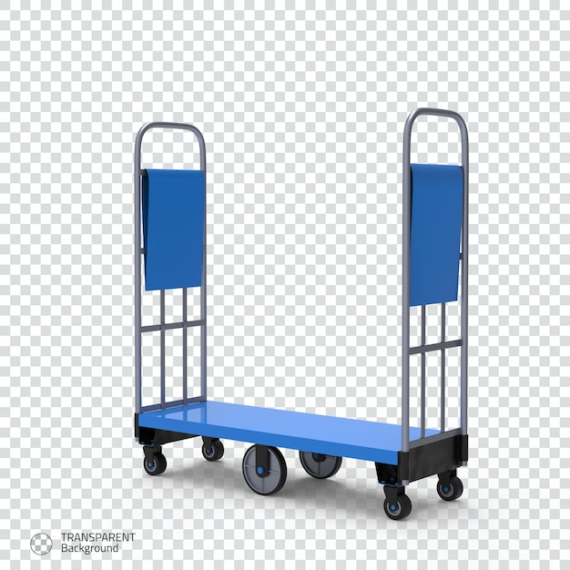 Vector hand truck trolley isolated on white background 3d rende