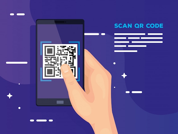 Ручной пользовательский код сканирования QR со смартфоном