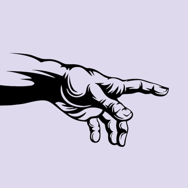 hand van de persoonsvector