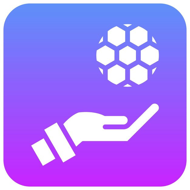 Hand vector icon illustration of Soccer iconset
