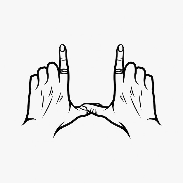 Vector hand vector illustration