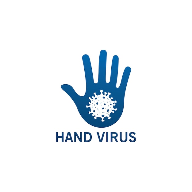 Hand Virus Logo sjabloonontwerp