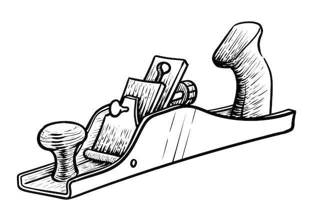 Hand vliegtuig pictogram hand getrokken doodle illustratie