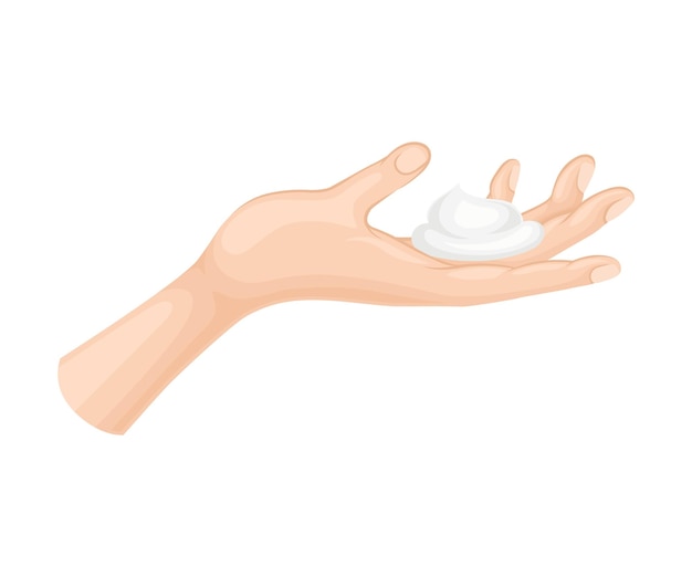 Hand washing and cleansing using soap vector illustration