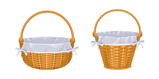 Hand Wicker Baskets Set