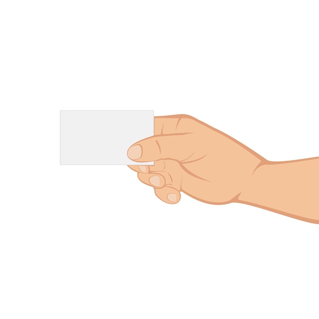 Vector hand with card