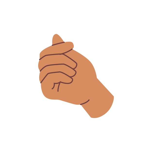 Hand with clenched fingers gesture