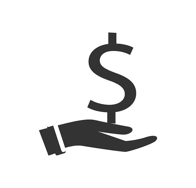 Hand with dollar icon