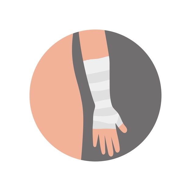 Vector hand with elastic bandage