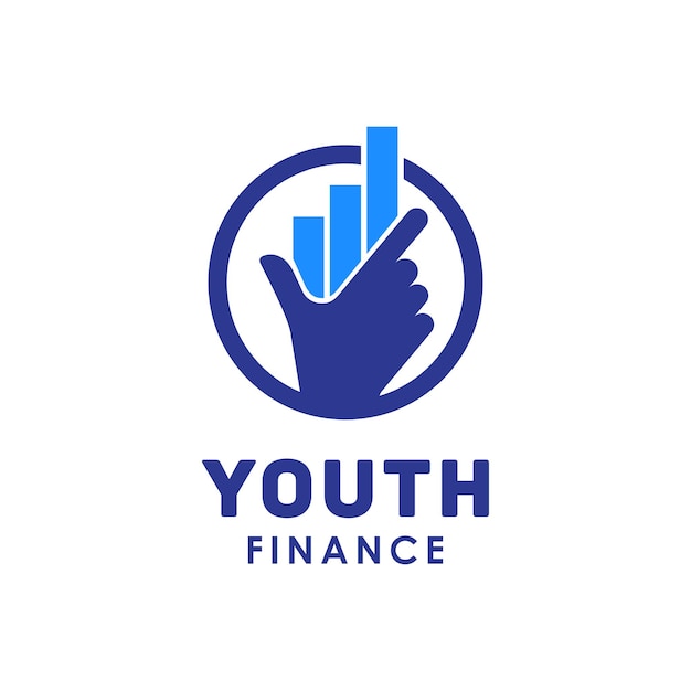 Hand with Financial Growth Symbol for logo design