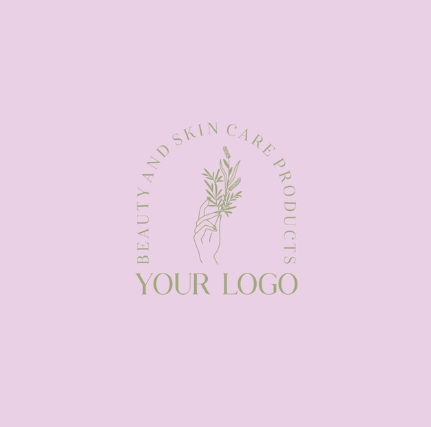 Hand with lavender logo