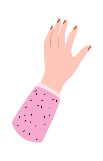 Hand with manicure flat icon