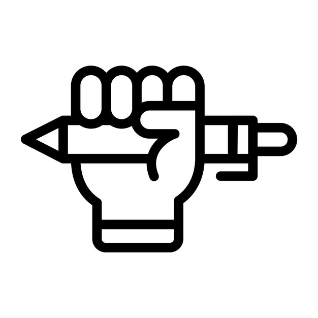 Hand Withpen Icon Style